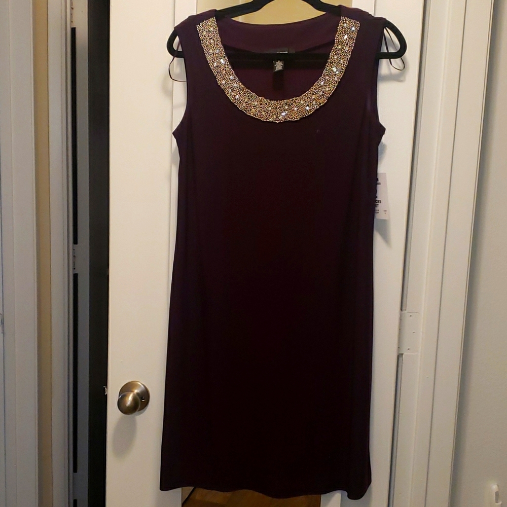 Two-piece professional dress & cardigan